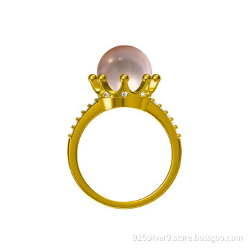 925 sterling silver rings with fresh water pearl